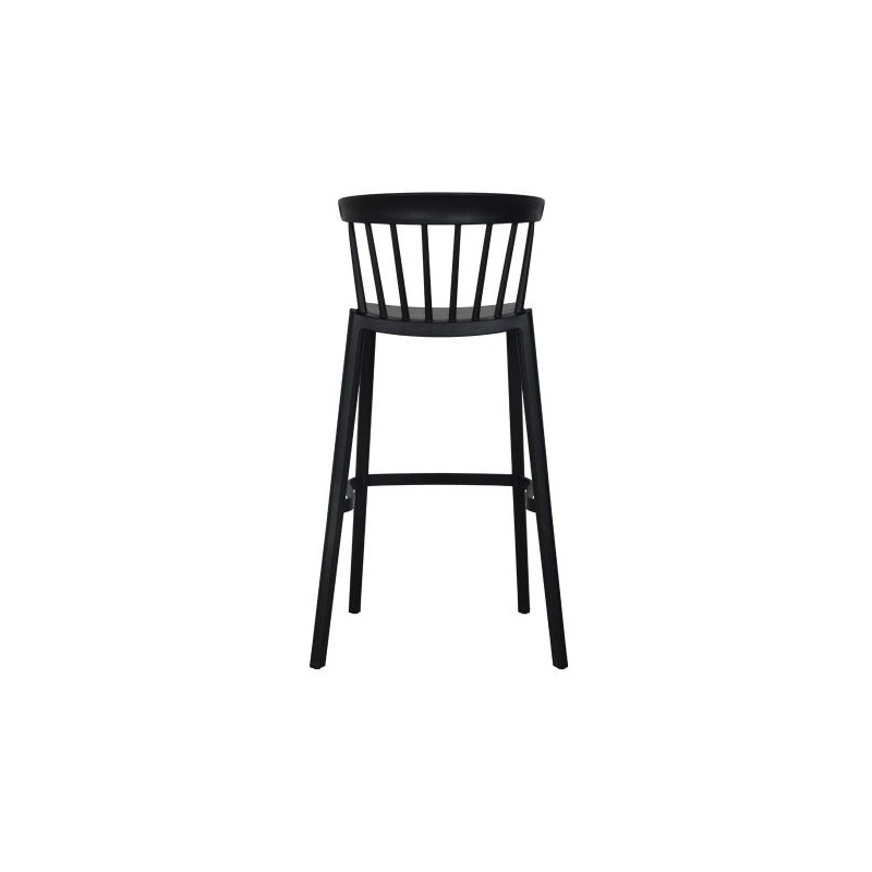 Veba - Windson tabouret de bar Noir Polypropylène