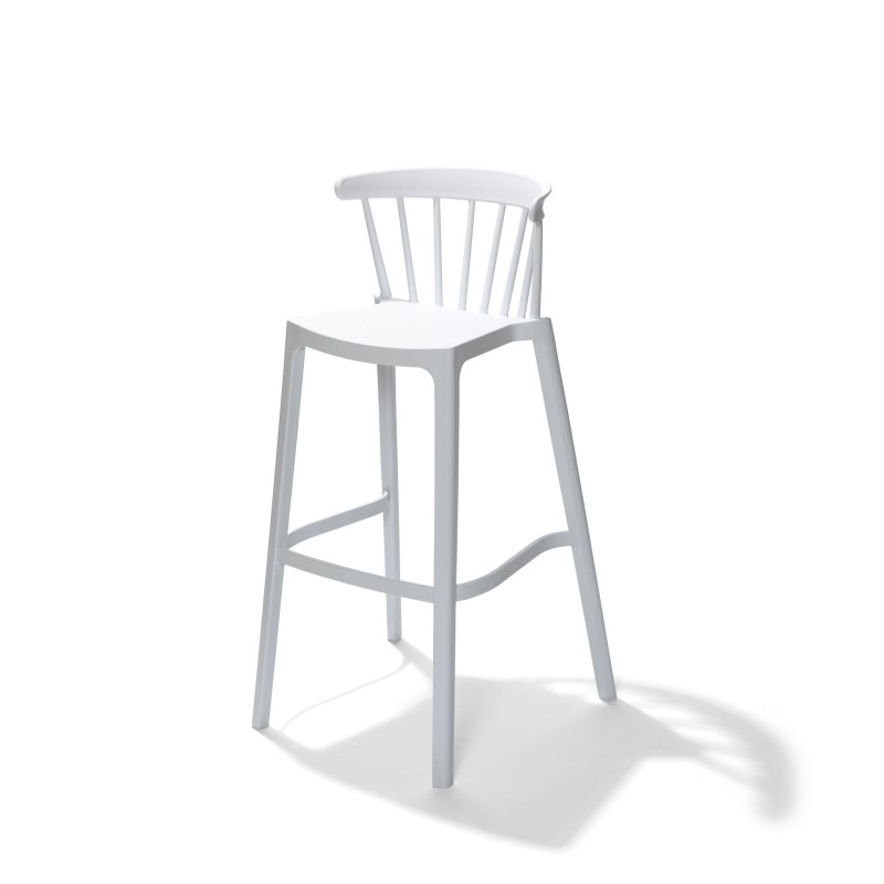 Veba - Windson tabouret de bar Blanc Polypropylène