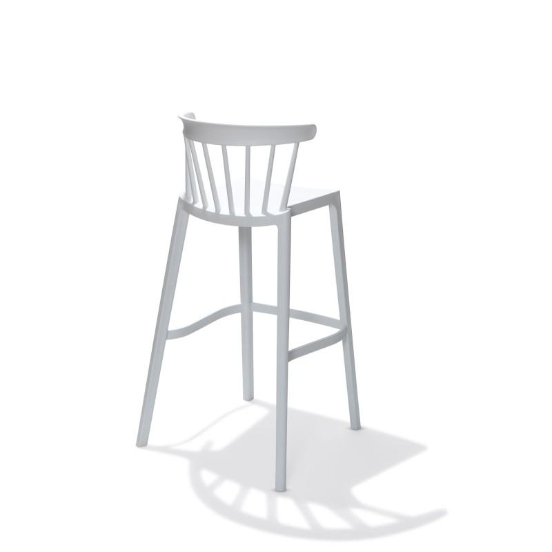 Veba - Windson tabouret de bar Blanc Polypropylène
