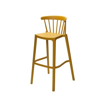 Veba - Windson tabouret de bar Jaune ocre Polypropylène