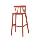 Veba - Windson tabouret de bar Terracotta, Polypropylène