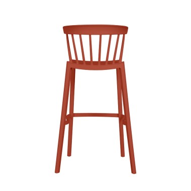 Veba - Windson tabouret de bar Terracotta, Polypropylène