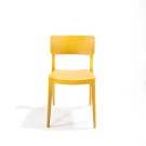 Veba - Wing chaise empilable en plastique Jaune moutarde