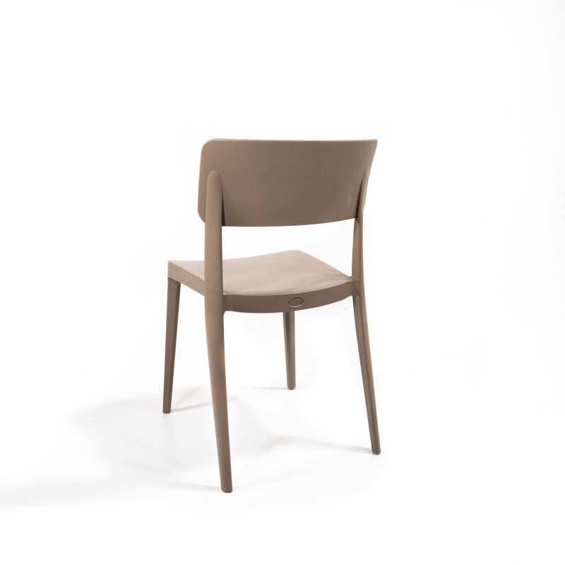 Veba - Wing chaise empilable en plastique Beige sable,