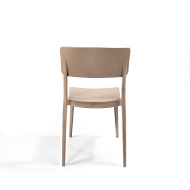 Veba - Wing chaise empilable en plastique Beige sable,
