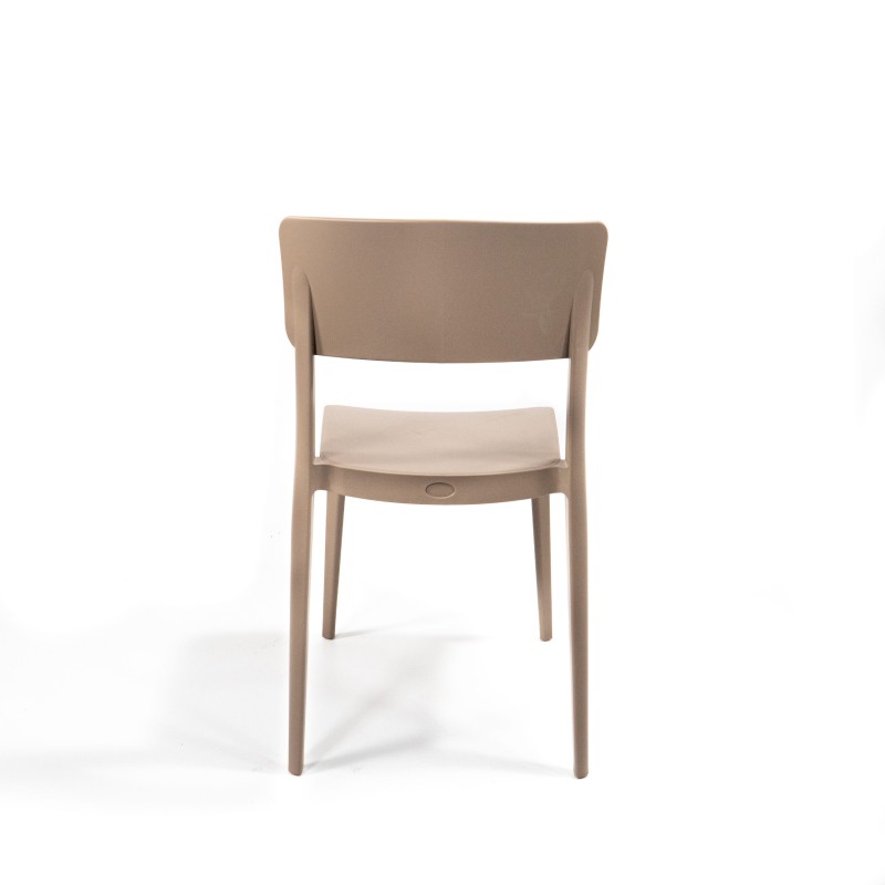 Veba - Wing chaise empilable en plastique Beige sable,