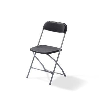 Veba - Budget chaise pliable Gris/Noir structure en acier