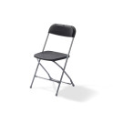 Veba - Budget chaise pliable Gris/Noir structure en acier
