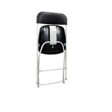 Veba - Budget chaise pliable Gris/Noir structure en acier