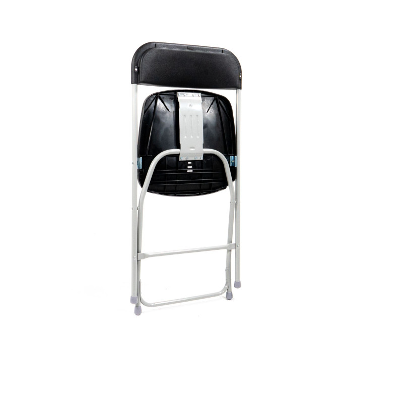 Veba - Budget chaise pliable Gris/Noir structure en acier