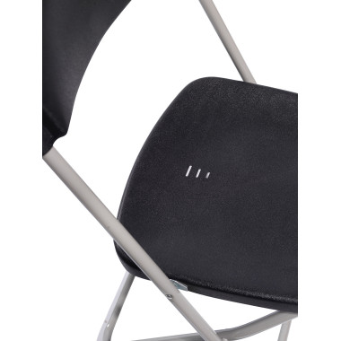 Veba - Budget chaise pliable Gris/Noir structure en acier