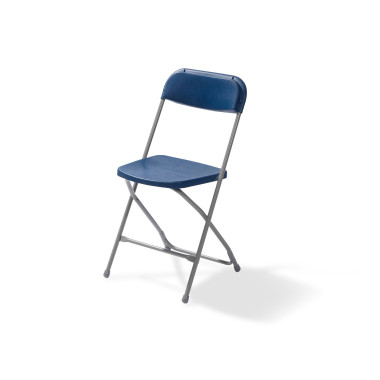 Veba - Budget chaise pliable Gris/Bleu, structure en acier