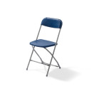 Veba - Budget chaise pliable Gris/Bleu, structure en acier