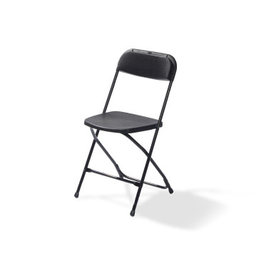 Veba - Budget chaise pliable Noir/Noir, structure en acier