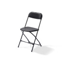 Veba - Budget chaise pliable Noir/Noir, structure en acier