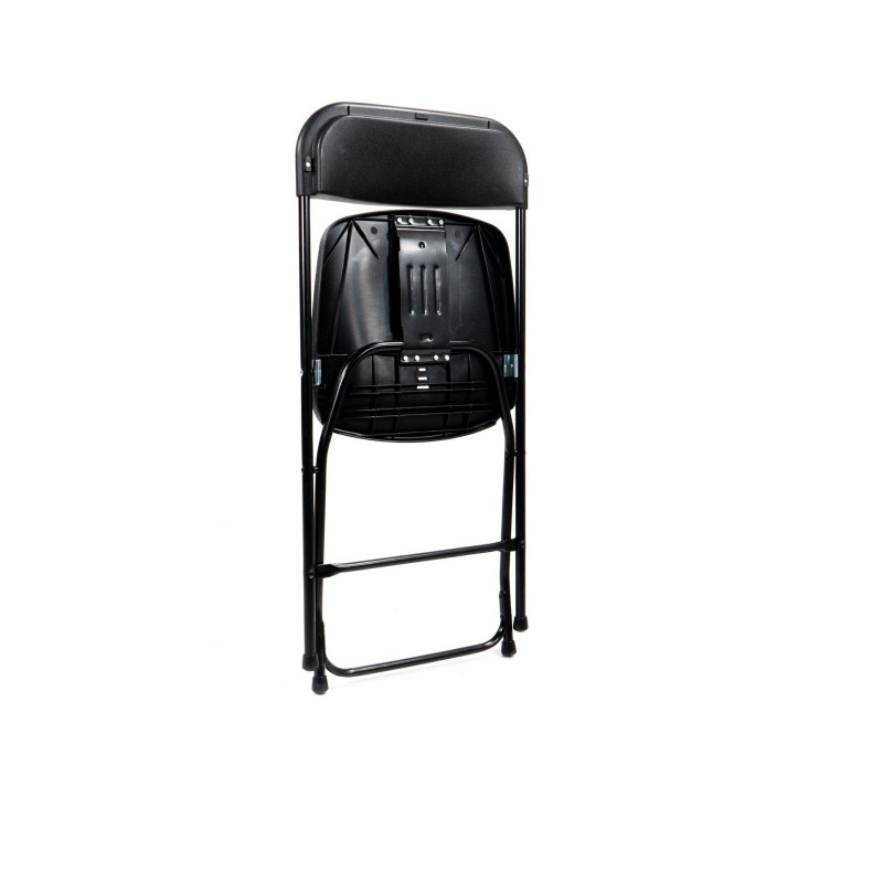 Veba - Budget chaise pliable Noir/Noir, structure en acier