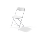 Veba - Budget chaise pliable Blanc/Blanc structure en acier