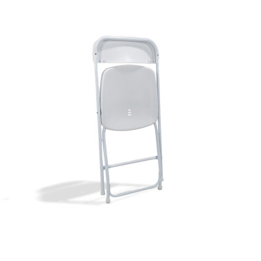 Veba - Budget chaise pliable Blanc/Blanc structure en acier