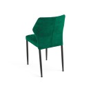 Veba - Louis chaise empilable Vert revêtement en velours ignifuge