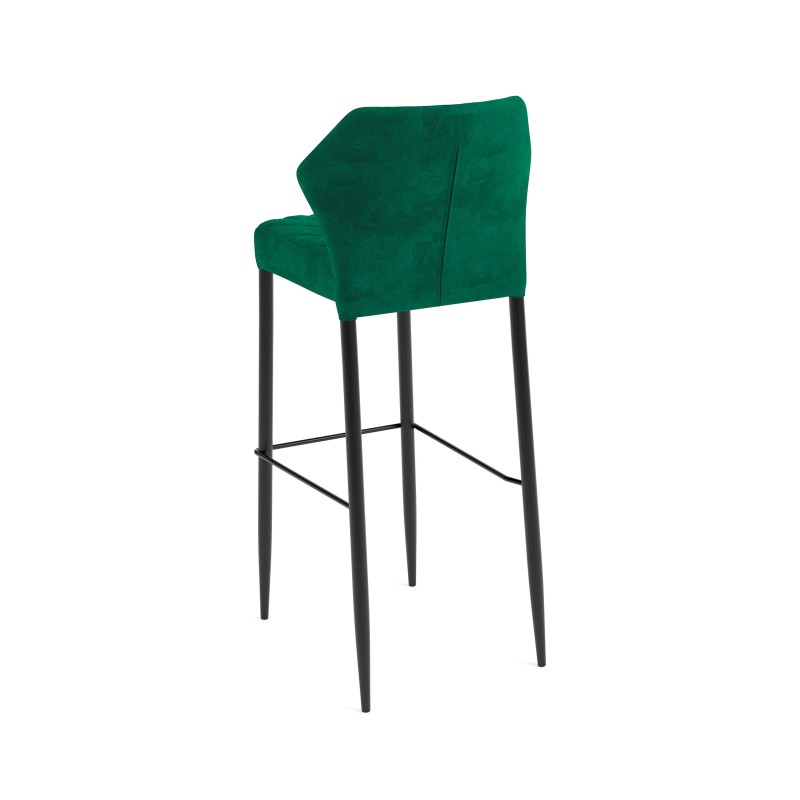 Veba - Louis tabouret de bar Vert revêtement en velours ignifuge