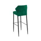 Veba - Louis tabouret de bar Vert revêtement en velours ignifuge