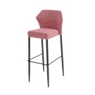 Veba - Louis tabouret de bar Rose revêtement en velours ignifuge