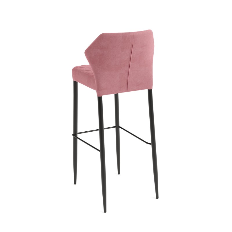 Veba - Louis tabouret de bar Rose revêtement en velours ignifuge