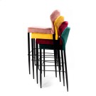 Veba - Louis tabouret de bar Rose revêtement en velours ignifuge