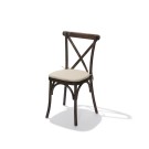 Veba - Galette de chaise rembourrée Ecru pour chaise et tabouret de bar Crossback