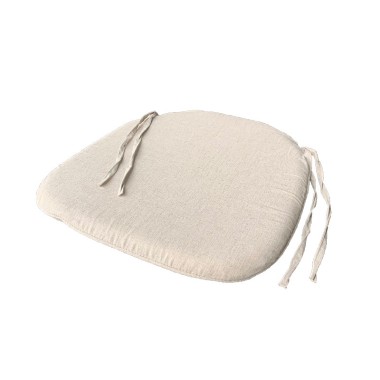 Veba - Galette de chaise rembourrée Ecru pour chaise et tabouret de bar Crossback