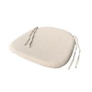 Veba - Galette de chaise rembourrée Ecru pour chaise et tabouret de bar Crossback