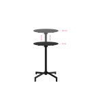 Veba - Versa table de terrasse/mange-debout | Ajustable en 2 hauteurs - Noir