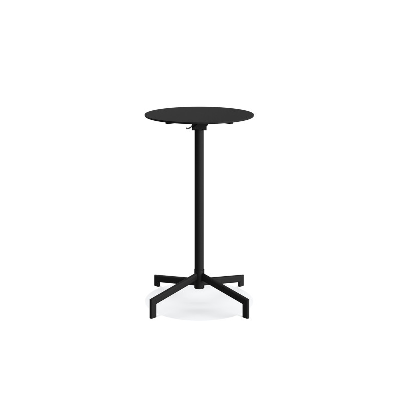 Veba - Versa table de terrasse/mange-debout | Ajustable en 2 hauteurs - Noir