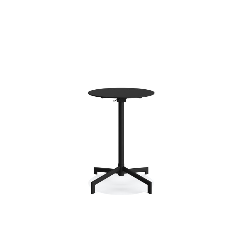 Veba - Versa table de terrasse/mange-debout | Ajustable en 2 hauteurs - Noir