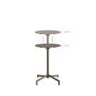 Veba - Versa table de terrasse/mange-debout | Ajustable en 2 hauteurs - Cappuccino