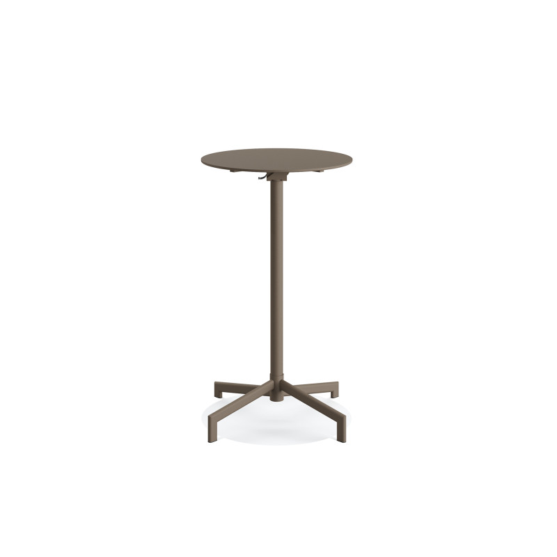 Veba - Versa table de terrasse/mange-debout | Ajustable en 2 hauteurs - Cappuccino