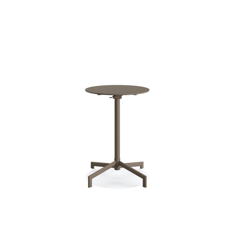 Veba - Versa table de terrasse/mange-debout | Ajustable en 2 hauteurs - Cappuccino