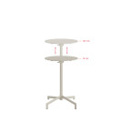Veba - Versa table de terrasse/mange-debout | Ajustable en 2 hauteurs - Beige
