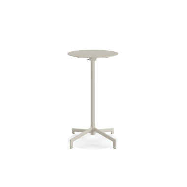Veba - Versa table de terrasse/mange-debout | Ajustable en 2 hauteurs - Beige
