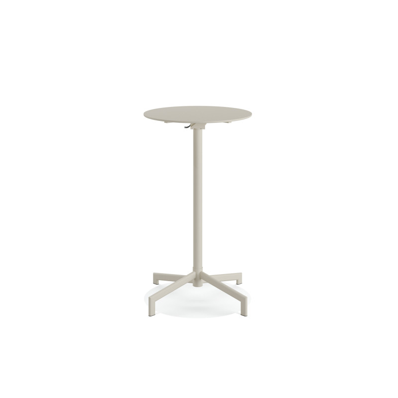 Veba - Versa table de terrasse/mange-debout | Ajustable en 2 hauteurs - Beige