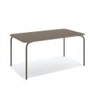 Veba - Shine table de jardin rectangulaire en métal - Cappuccino