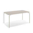 Veba - Shine table de jardin rectangulaire en métal - Beige