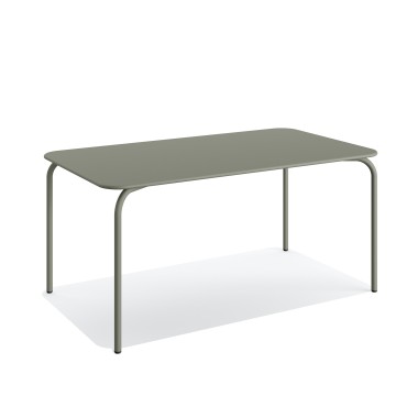 Veba - Shine table de jardin rectangulaire en métal - Groen