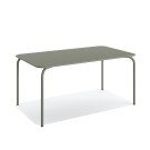Veba - Shine table de jardin rectangulaire en métal - Groen