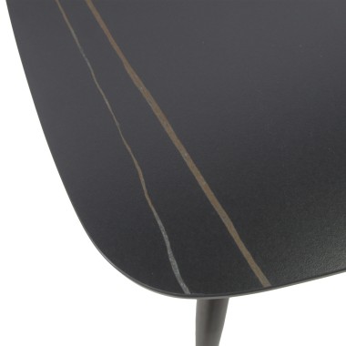 Veba - Pedro table de terrasse - Céramique Wengé-Noir
