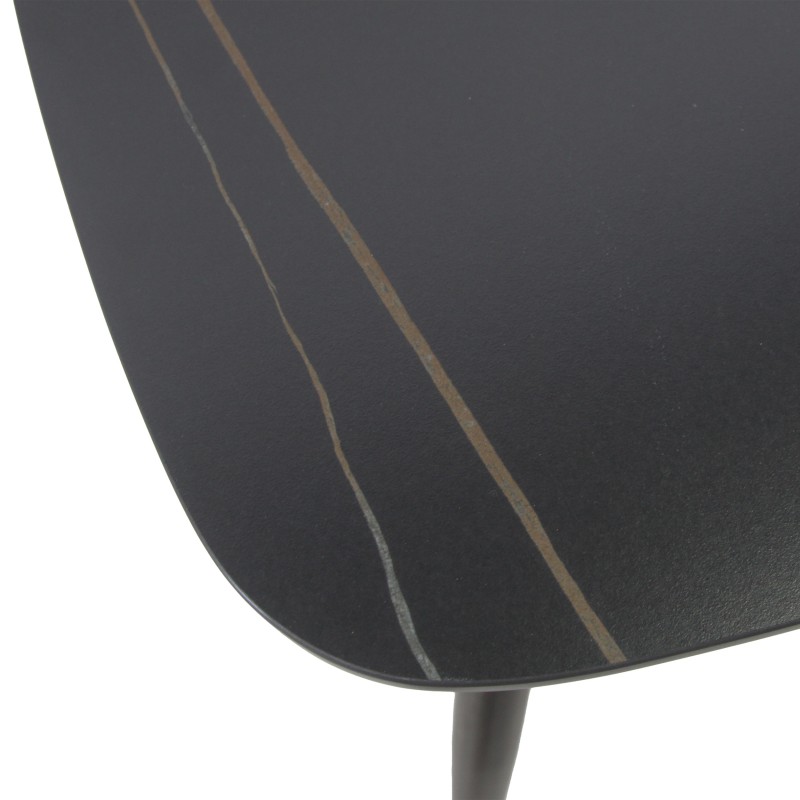 Veba - Pedro table de terrasse - Céramique Wengé-Noir