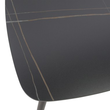 Veba - Pedro table de terrasse - Céramique Wengé-Noir