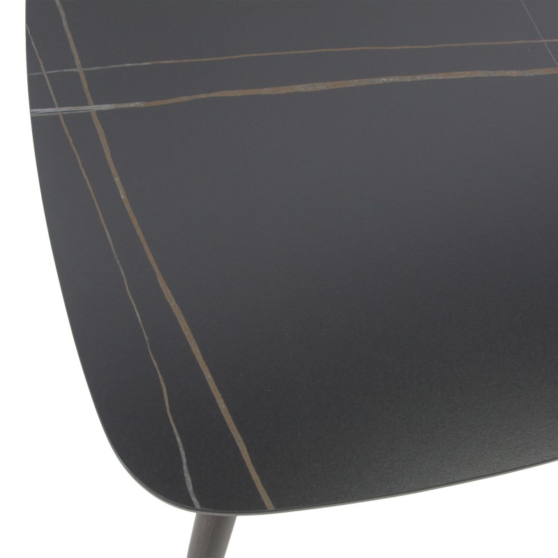 Veba - Pedro table de terrasse - Céramique Wengé-Noir