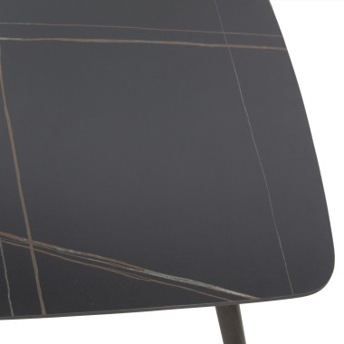 Veba - Pedro table à manger - Céramique Wengé-Noir