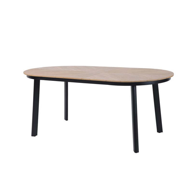 Veba - Polly table à manger de jardin - Noir-Bois